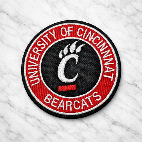 UNIVERSITY OF CINCINNATI BEARCATS NCAA EMBROIDERED IRON ON PATCH 3"RND FREE SHIP