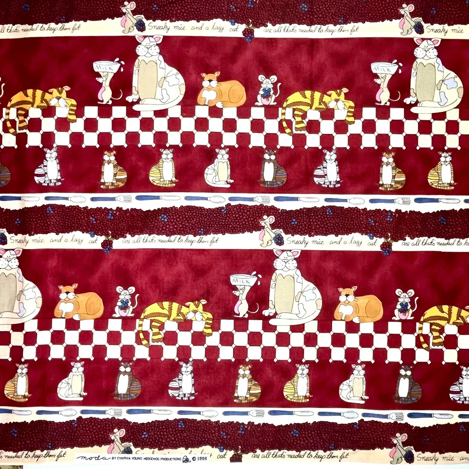 Moda Sneaky Mice and a Lazy Cat Tela Cynthia Young Hedgehog Prod POR YARDA Foto 3 de 4