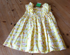 BNWT BABY GIRLS JOHN LEWIS YELLOW LINED  DRESS - AGE 12-18 MONTHS RRP £16