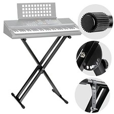 Adjustable Keyboard Stand Double Braced X Style Digital Piano Stand with