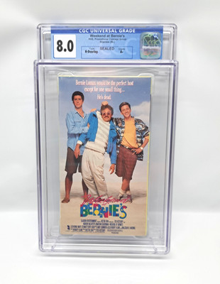 Weekend At Bernies VHS Sealed Graded CGC 8.0 A+ Seal  New in shrink