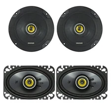 Kicker 6.5" 300W 2-Way Car Speakers (Pair) and 4x6" 150W Car Speakers (Pair)