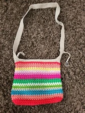 The Sak Originals Rainbow Multi Colors Shoulder Bag / Crossbody Purse Great C