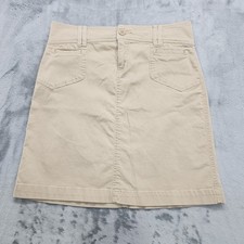 Vintage Old Navy Skirt Womens 2 Tan Minimalist Preppy Stretch Khaki Utility