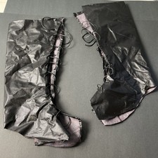 Medieval Faux Leather Leg Armor Boot Covers Vintage Renaissance Knight Halloween