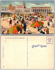Asbury Park Convention Hall Beach Scene Postcard