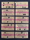 10 anciens ticket Paris Métro 1946 L WW2 Mutilés de guerre RATP Metropolitain 1