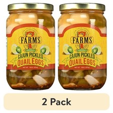 Cajun Spicy Pickled Quail Eggs 12 Eggs in Jar Gourmet Snack Party Food