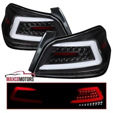 Black Tail Lights Fits 2015-2021 Subaru Wrxwrx Sti Led Sequential Bar Lamps Lr