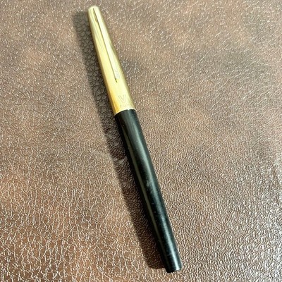Vintage PILOT Super 70V Fountain Pen Black Gold Japan