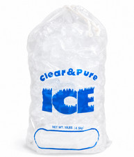 CLEAR  PURE ICE 10 LB DRAWSTRING ICE BAGS 100 COUNT 