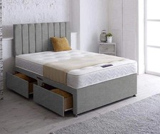 SET DIVANO LETTO ORTOPEDICO CON MATERASSO E TESTIERA 3FT 4FT6 Matrimoniale 5FT King