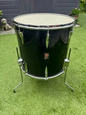 Vintage Premier Series 16''x15&rdquo; Floor tom 8-lugs Mahog  Black Made in England