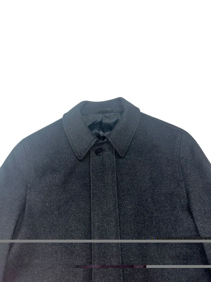 Cardinal of Canada Men's 42R Wool & Cashmere Car Coat Charcoal Overcoat Zip - Image 2 of 4