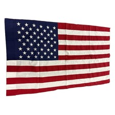 US American Flag 50 Star Made in USA Valley Forge Poly Cotton Slide On 2.5x4โ
