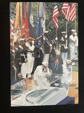 General Ray Gilbert Davis MOH : Autographed Signed 3x5 Photo Postcard