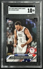STEPHEN STEPH CURRY SGC 10 2024 TOPPS NOW OLYMPIC GAMES #22 USA 36 POINTS 690