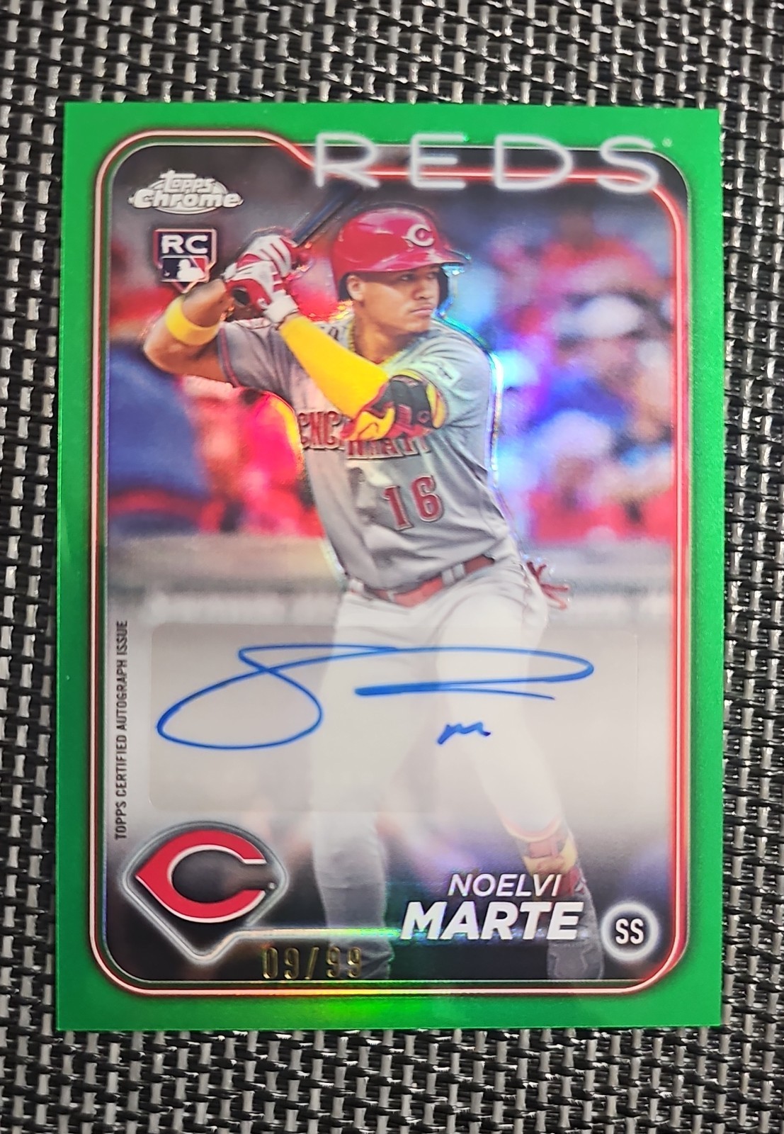 2024 Topps Chrome Update Series - Noelvi Marte #AC-NM Green Refractor AUTO 09/99