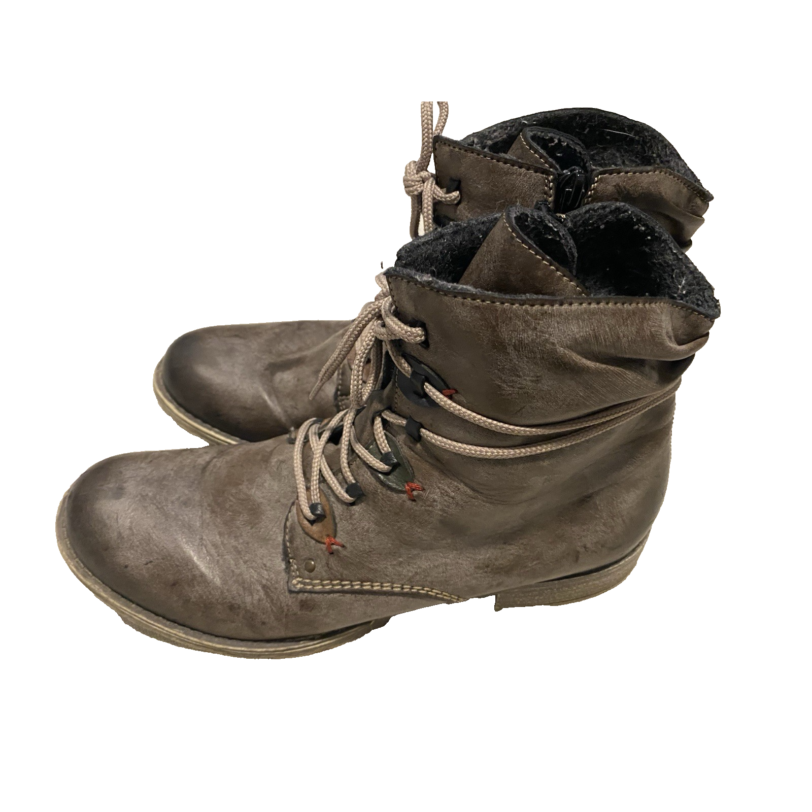 Rieker Payton Womens Ankle Boots Size (42) 10-10.5 Military Style Leather Bootie