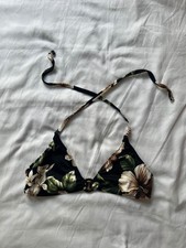 Vintage Floral Triangle Bikini Top