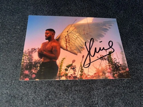 photo cardboard autograph dedication Slimane
