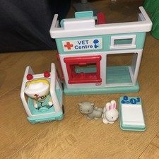 Chad Valley Tots Town Vet Centre Playset, with figure and animals