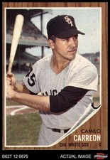 1962 Topps #178 Camilo Carreon Normal Tint White Sox COMMON VARIATION 4 - VG/EX