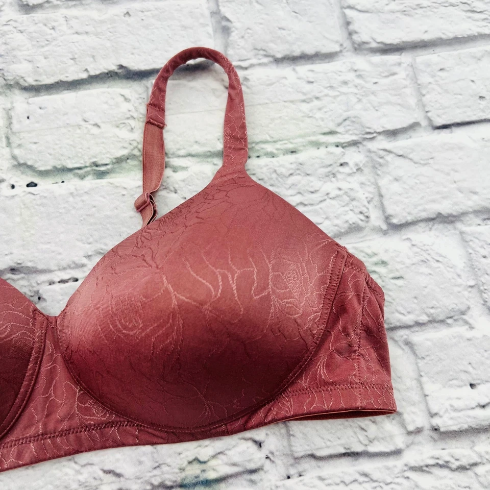 Sujetador Vanity Fair Body Shine cobertura completa malva 42B correas ajustables con aros Foto 2 de 4