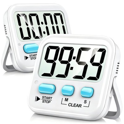 Antonki 2 Pack Digital Timer for Kids Magnetic Countdown Kitchen Timers for