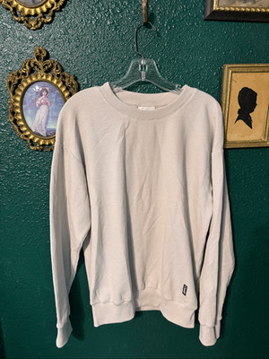 Comfrt Tan Waffle Knit Oversized Essential Crewneck Sz XS