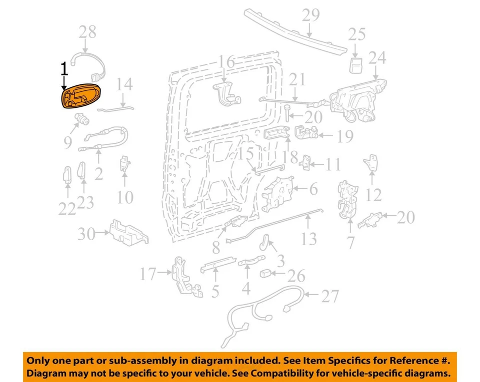 SE ADAPTA A MANGO PONTIAC MONTANA 2002-2003 ASM RR S/D O/S *ROJO 10322239 - NUEVO OEM Foto 3 de 4