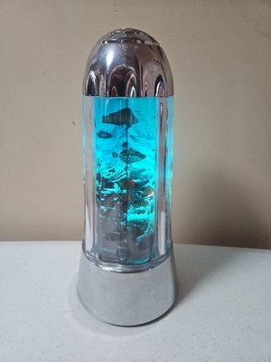 Vintage Moving Fish Aquarium Night Light Rotating  Lamp, 14''x6''