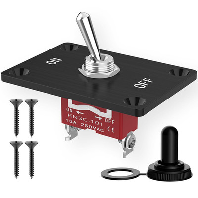 Toggle Switch,  12V 30A Heavy Duty On/Off 2Pin SPST Waterproof Toggle Switch wit