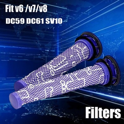 2PCS Filter For Dyson V6 V7 V8 DC62 SV10 Animal Absolute Handheld Vacuum Cleaner