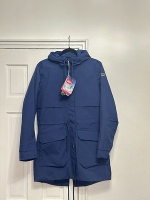 Helly Hansen ALIE PARKA 2.0 Blue Hooded Insulated Long Coat PrimaLoft Size S