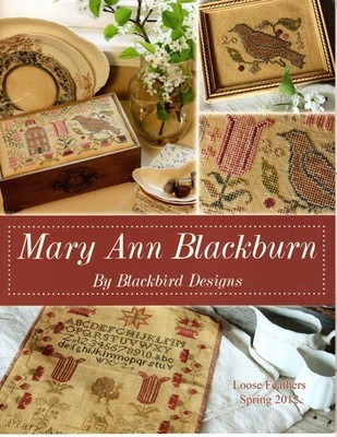 Mary Ann Blackburn Sampler Kreuzstichmuster Quäker Jahreszeiten Primitiv