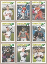 2026 Topps Heritage BALTIMORE ORIOLES Base Team Set of (11) Gunnar Holliday Mayo