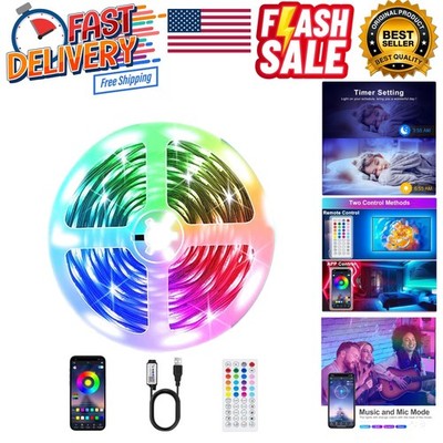 Immersive 3.28ft Music Sync LED Lights for TV & Gaming - USB Powered Backlight