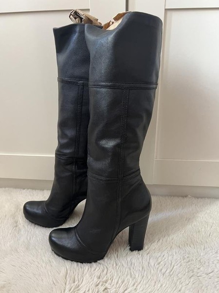 Women Baldinini Boots Black Leather 39