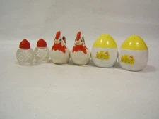 Salt & Pepper Shakers 3 Sets Chickens Eggs