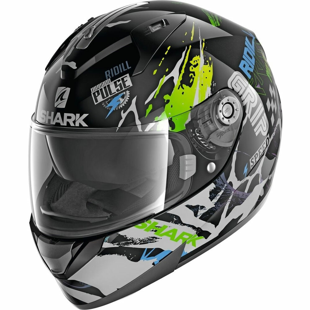SHARK　シャークRidill Spring　リディル スプリング✦XSサイズ Shark HE0535DKGBS Ridill Drift-R Helmet Black/Green/Blue, Size