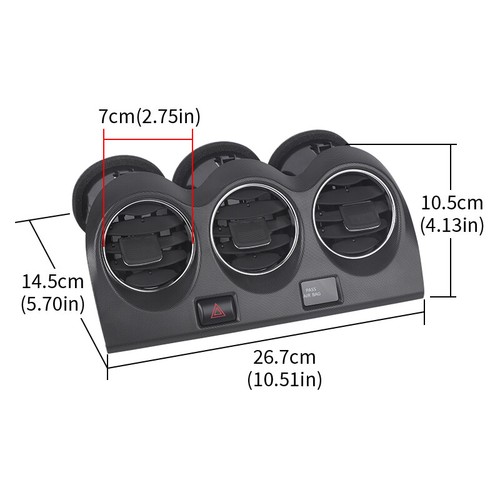 Center Dash Air Vent Outlet Panel High-configure Fit For Nissan Altima 2007-2012 - Picture 3 of 12