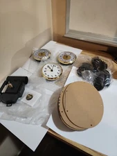 Lot of Vintage Clock Parts for Repair New. Caplugs 1-1/4" , clear clock plates