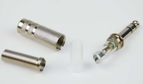 2 x ADAM HALL Stereo Klinkenstecker 6,3 mm Klinken Klinke Kabel Stecker Metall - Bild 5 von 5