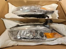 (QTY 2)PERFORMOTOR Chrome Housing Amber Corner Headlights For 08-12 Accord Coupe