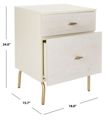 Safavieh GENEVIEVE 2 DRAWER NIGHTSTAND, Reduced Price 2172757151 NST5002E
