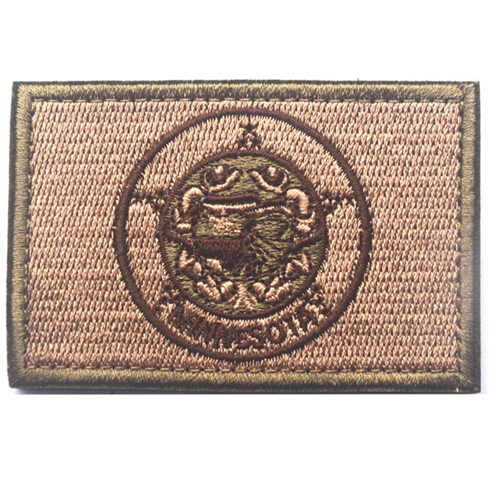 Patch brodé drapeau USA Tan 4 x 6cm - Comet Airsoft