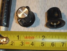 Silver top short bar indicator chicken-head pointer black amplifier knob