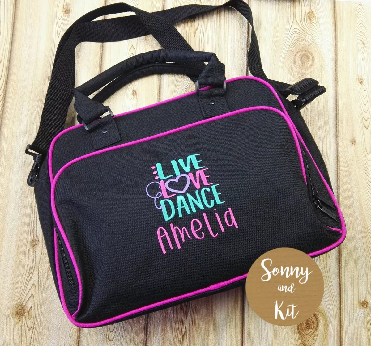 Girls personalised deals dance bag