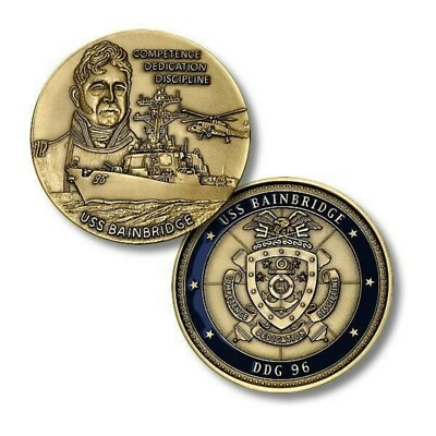 NAVY USS BAINBRIDGE DDG-96  1.75'' CHALLENGE COIN 